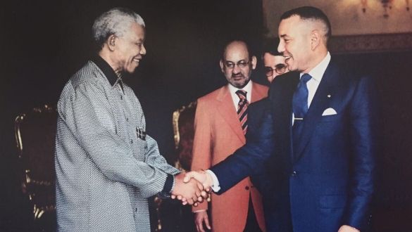 HRH Crown Prince Sidi Mohamed welcoming President Nelson Mandela in 1994